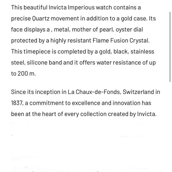 INVICTA Imperious Swiss Ronda Z60 Caliber Men's Watch IMP 1133 *OUT OF STOCK* - Picture 16 of 16